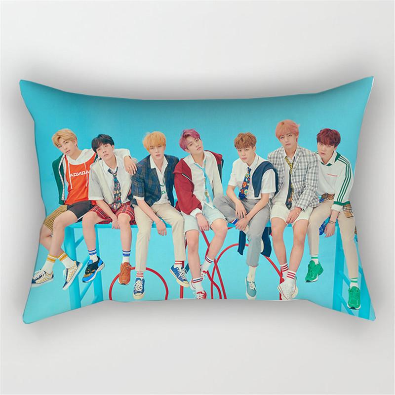 Bangtan Boys Kpop Bts Print Pillowcase Cover Bed Seat Square Pillow Home Cover