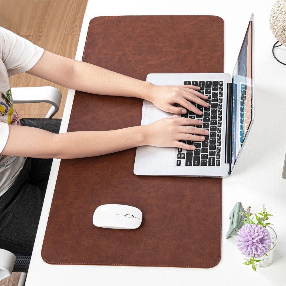 Crazy Horse Pattern Keyboard Mice Mat Leather Writing Pad Computer Laptop Mousepad  Writing Desk