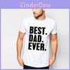 Best Ever Dad Printing Men Casual Tshirt Short Sleeve Summer Cotton Tops Tee