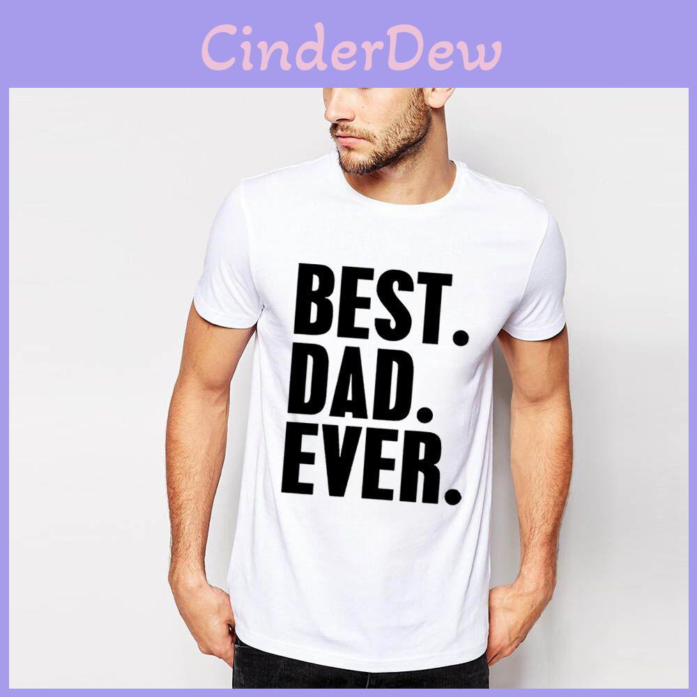 Best Ever Dad Printing Men Casual Tshirt Short Sleeve Summer Cotton Tops Tee