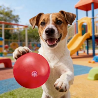 Dog Chew Ball Food-Grade Bite-Resistant Small Medium Dogs Toy for 7.5cm Spherical Shape Teeth-Cleaning Toy