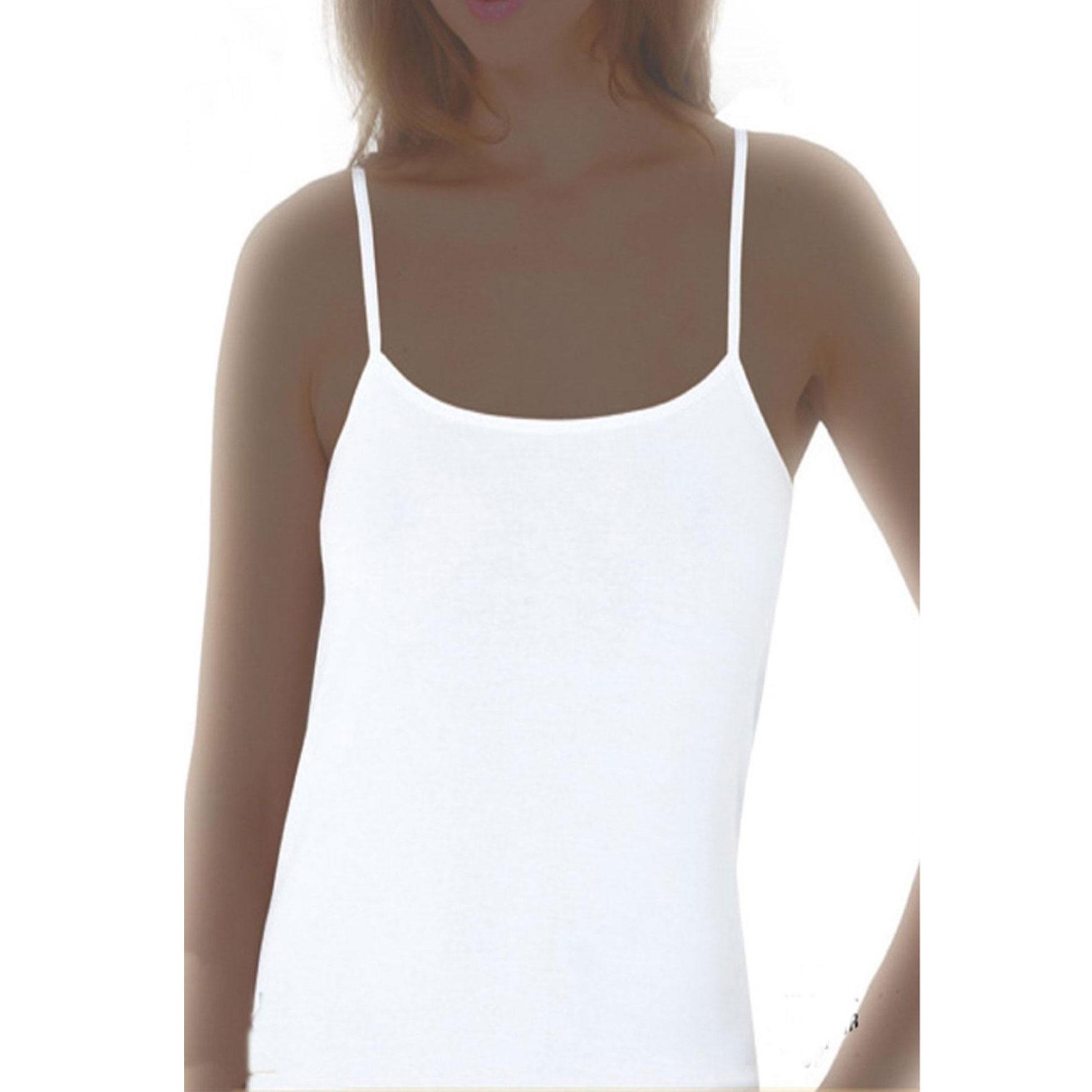 

Tekkaplan Underwear Женская хлопковая спортивная майка с веревочными ремнями S белый