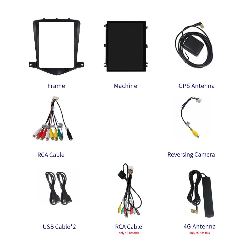 Radio auto 2 Din Ecran tactil Android pentru Chevrolet Cruze J300 2008-2012 4 nuclee Carplay DSP Navigație GPS Player Multimedia 2+32GB