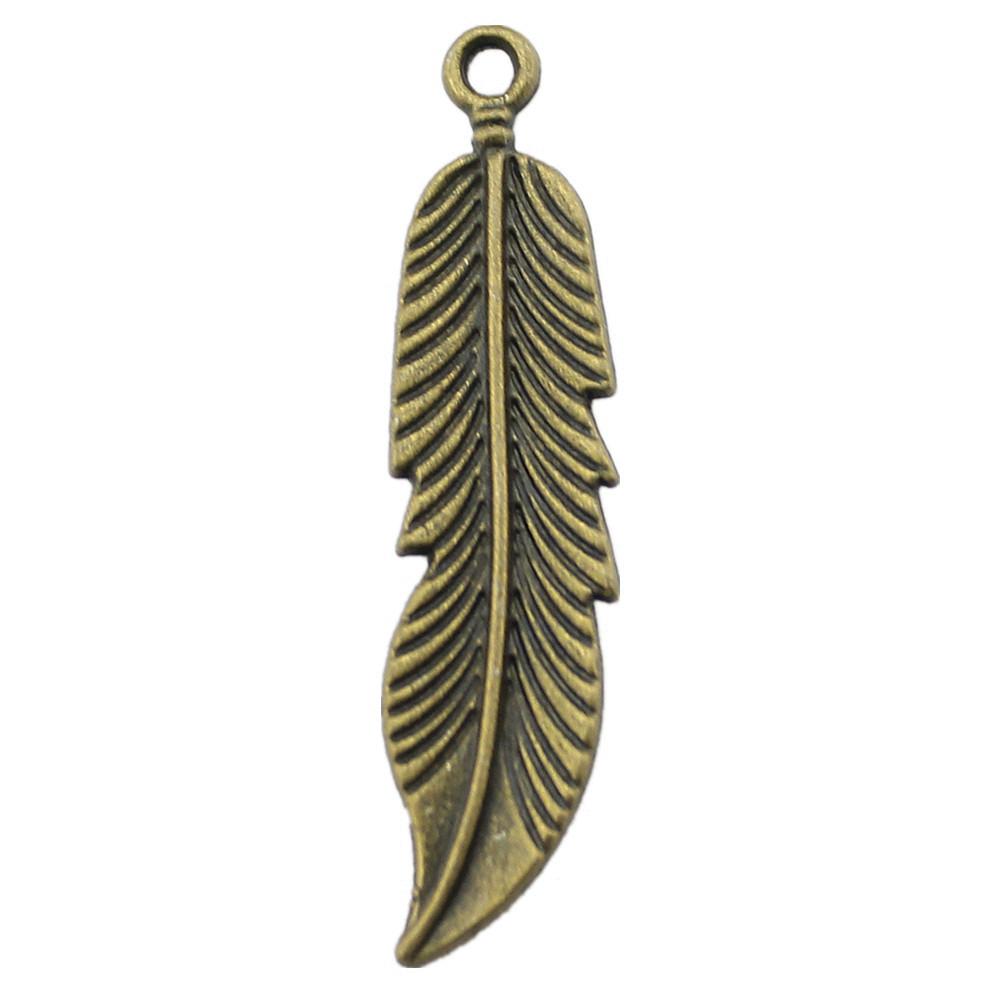 Feather Charms Multi Color Alloy Leaf Pendants For Boho Style DIY Jewelry Accessories