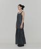 Amomento Layered Shirring Skirt_Navy