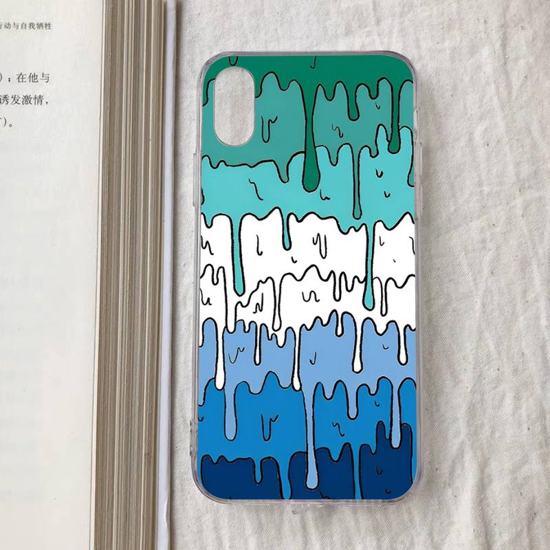 Melting Trans Pride LGBTQ Phone Case For iPhone 11 12 13 14 Mini Pro Max XR X XS TPU Clear Case For 8 7 6 Plus SE 2020