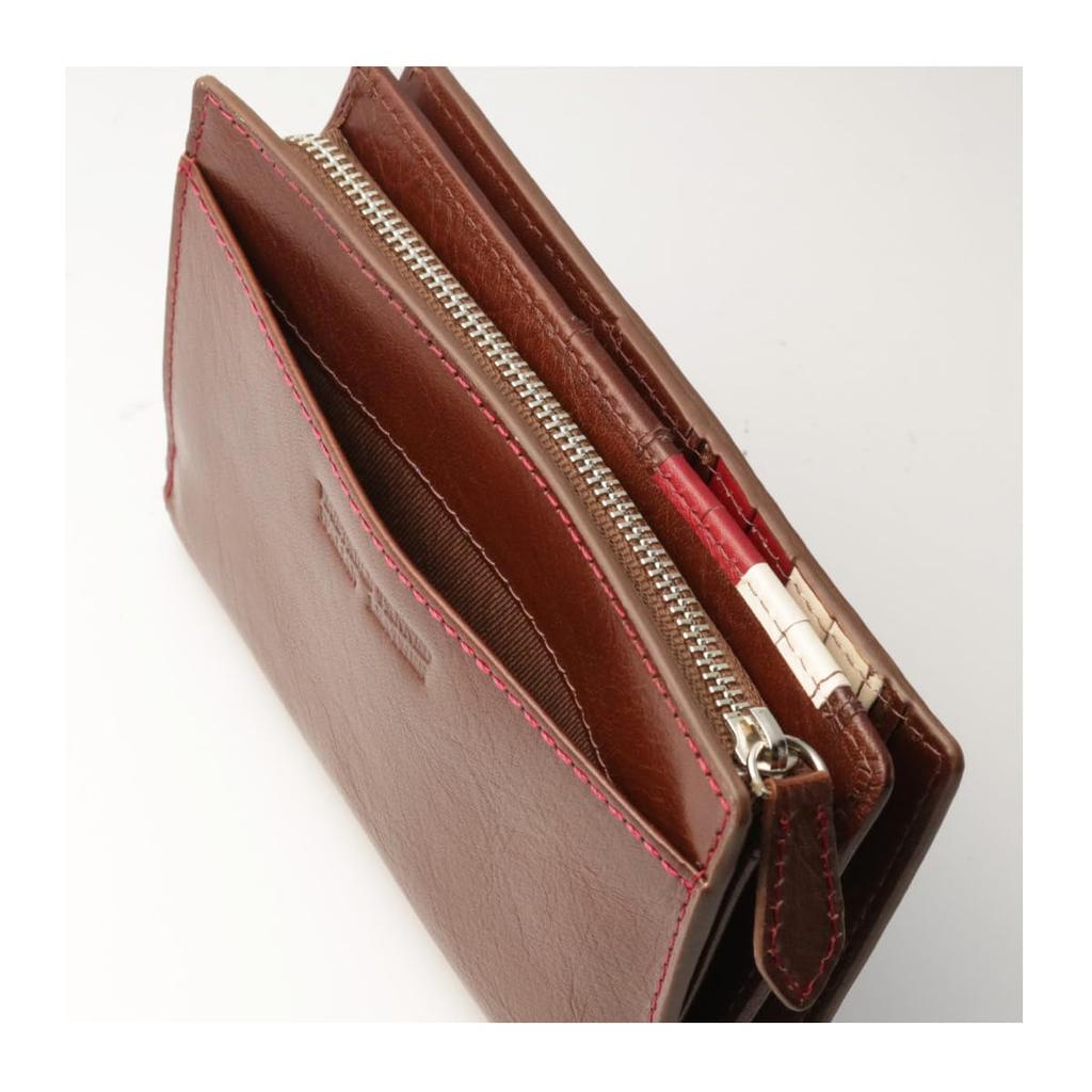 Middle Wallet Bifold Wallet Genuine Leather Our Limited Custom Model Tritoni Chocolate [Takeokikuchi] Men's TKW-00421 [12]