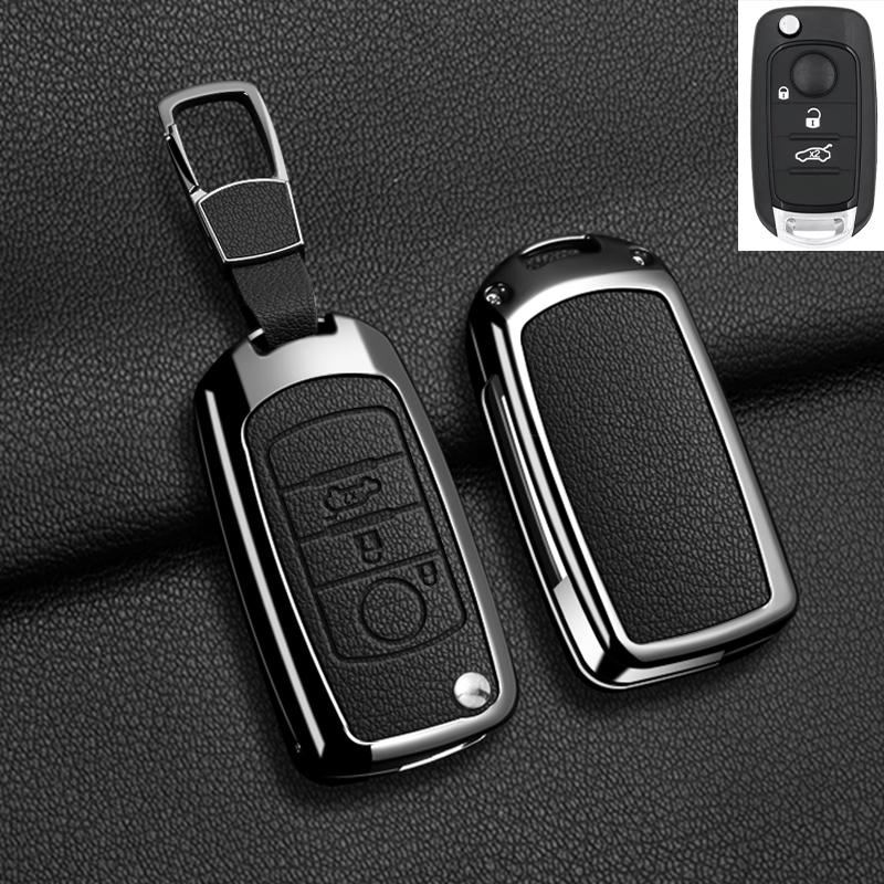 Zinc Alloy Flip Key Case Cover Shell For Fiat Tipo Toro Nuovo Freedom 500X Doblo Argo Grazie Protector Keyless Fob Accessories