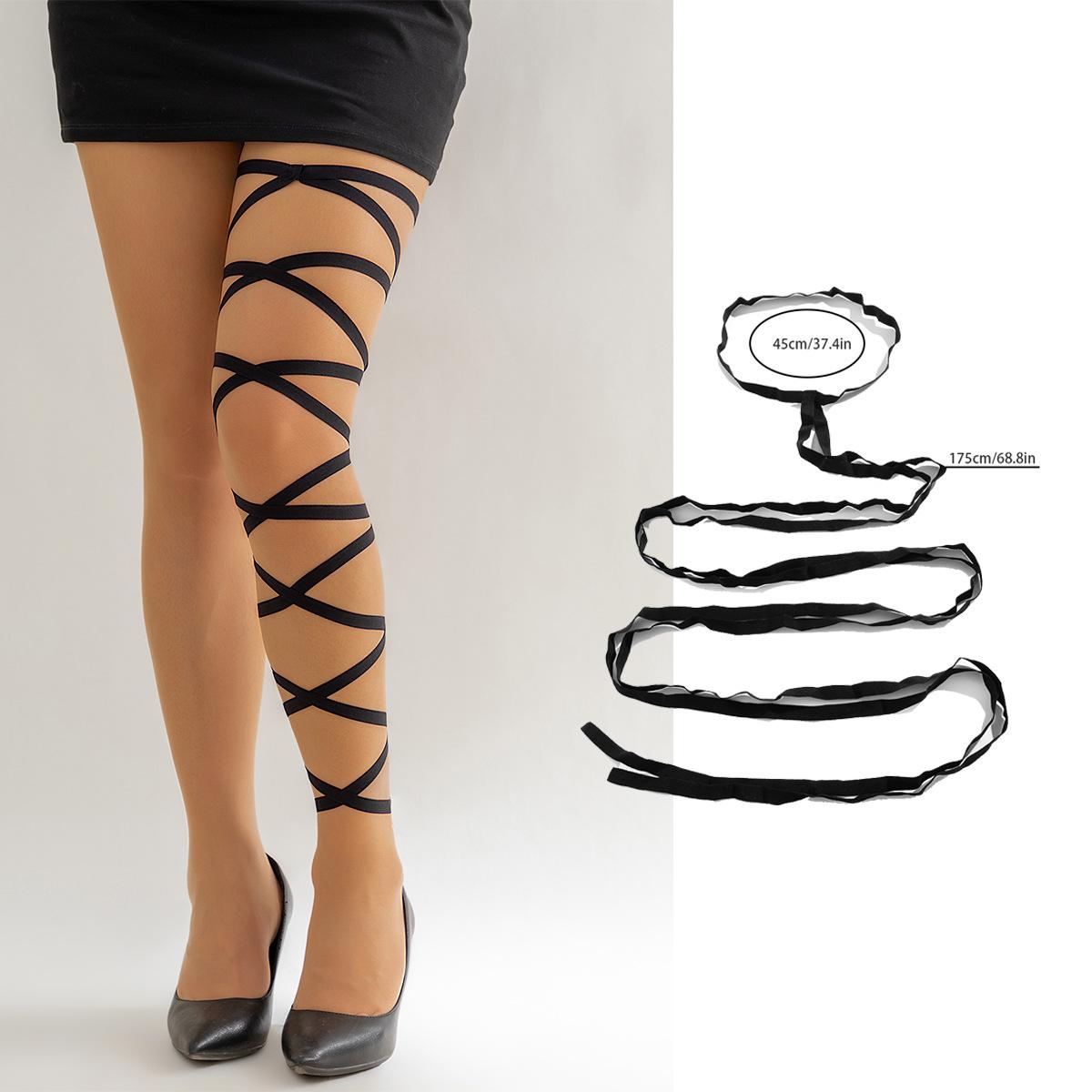 

Кольца на ногу JK темные эластичные ремешки кольца на бедро женские сексуальные цепочки на ногу ремешки аксессуары для стопы Elastic Belt