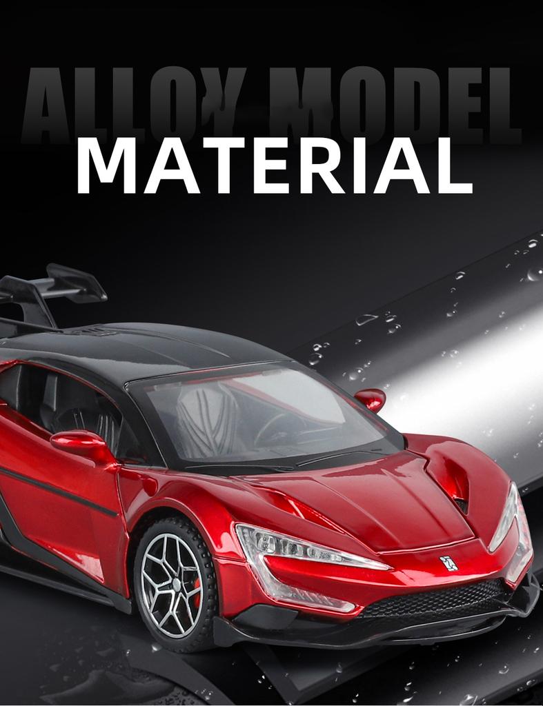 1/32 Scale BYD Look Up U9 Pure Electric Performance Supercar Alloy Diecast Model Car Car Central Control Display Ornaments Decorations