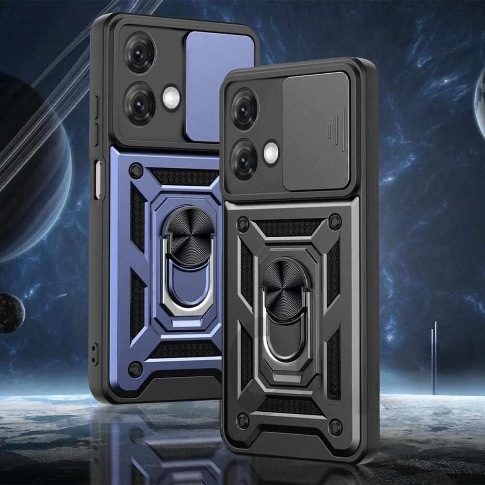 Armor Case For Motorola Mote G86 G56 G15 G05 G85 G75 G55 G35 edge 60 Fusion 60 Pro 60 Stylus 5G Ring Holder Lens Protect Cover