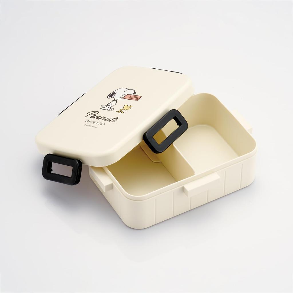 Skater Adult Lunch Single Dishwasher Microwave Made in Snoopy Badge Box, 4-Point Lock, Layer, 650ml, Safe, Safe, Japan, (YZFL7-A)