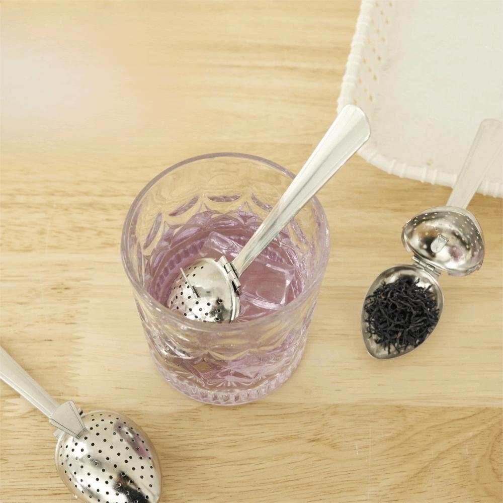 2 Piece Rustproof Tea Strainer Spoon Stainless Steel Tea Infuser Sieve Tea Filter Spoon  Spices