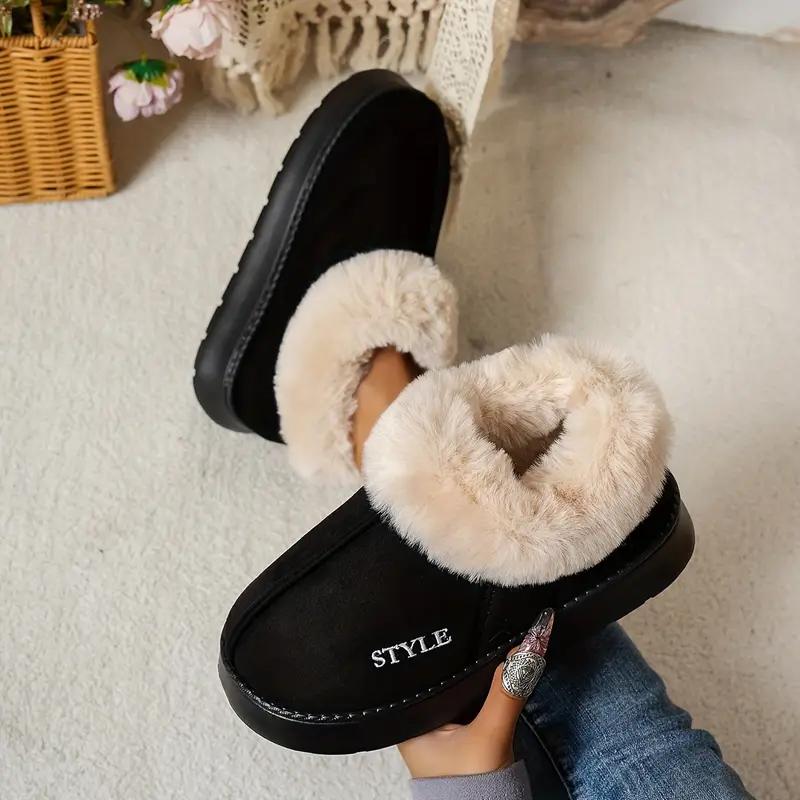 Couple's Luxury Comfortable Warm Fleece Lined Winter Slippers - Elegant, Warm, and Comfortable Thick Sole Indoor