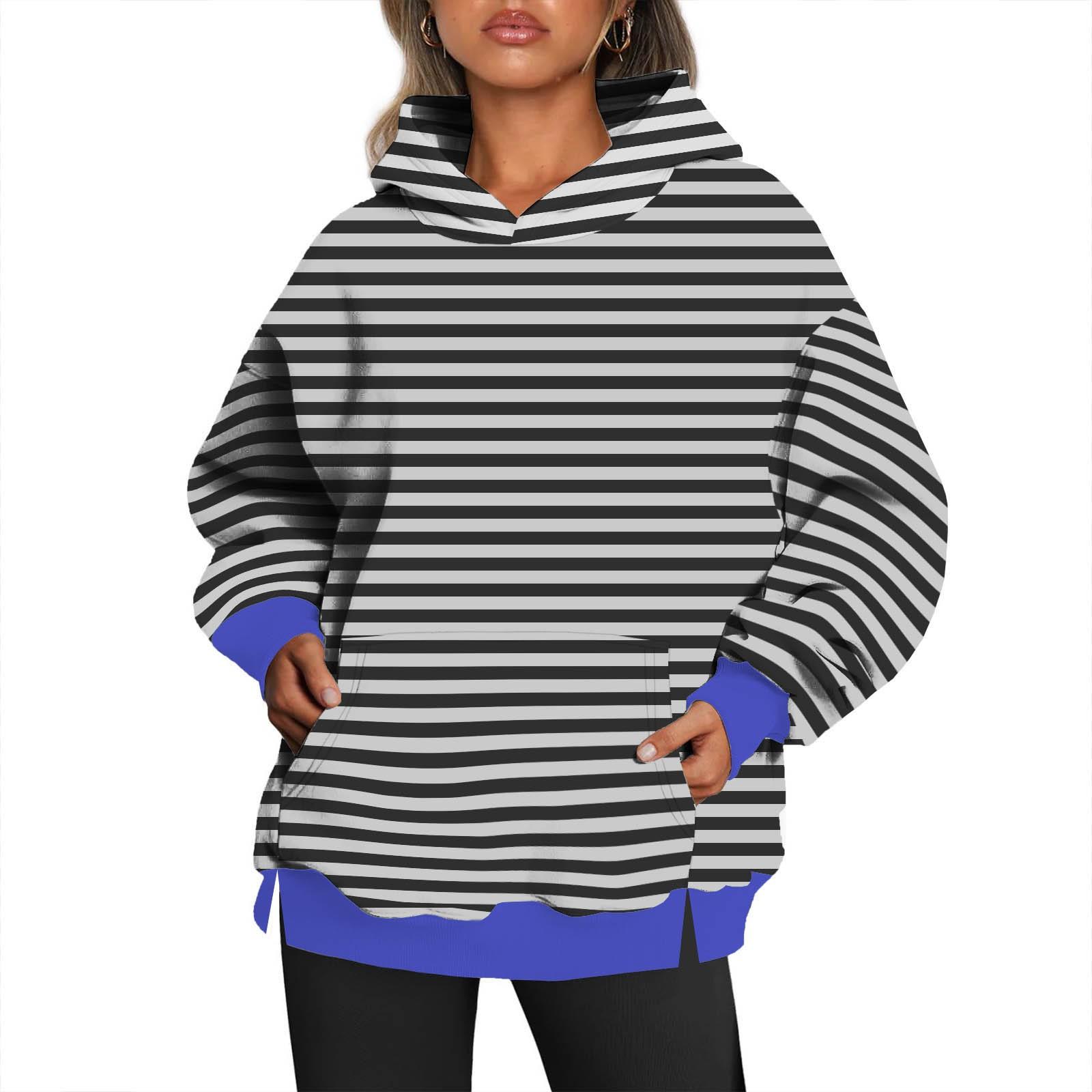 

Женская толстовка оверсайз, повседневный пуловер с капюшоном и длинными рукавами, топы S чёрный