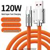120W Dual Type-C Digital Display Charging Cable for Apple, Huawei, Vivo, Oppo, Xiaomi – Supports Up to 6A Fast Charging