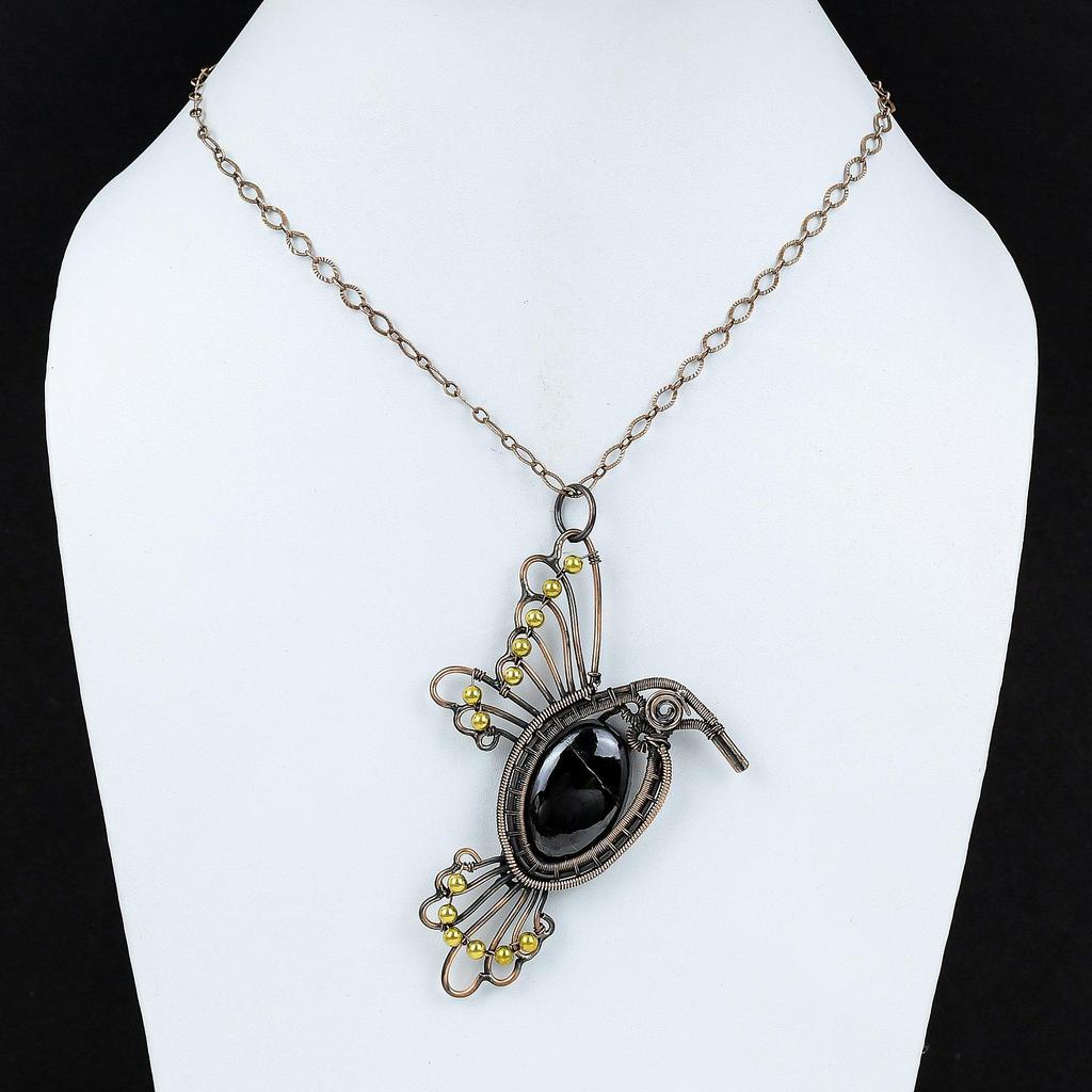 Sugilite Pendant Copper Wire Wrapped Pendant Handmade Pendant Bird Jewelry Unique Pendant Copper Wire Jewelry Gemstone Pendant Gift For Him