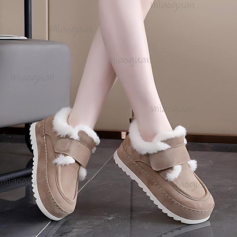 Cozy Women's Short Plush Vulcanize Shoes Warm Casual Sneakers Winter Non Slip Thick Bottom Shoes Size 35-40 Zapatillas De Mujer