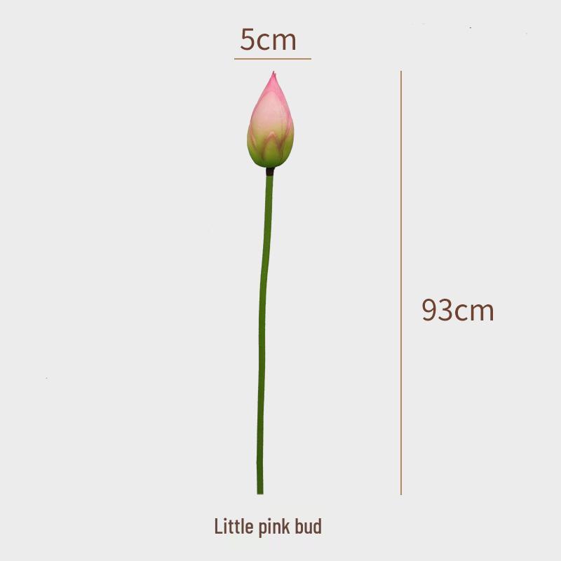 Artificial Lotus Bouquet with Stem, Leaf, and Seed Pod Decoration - Silk Flower Ornament