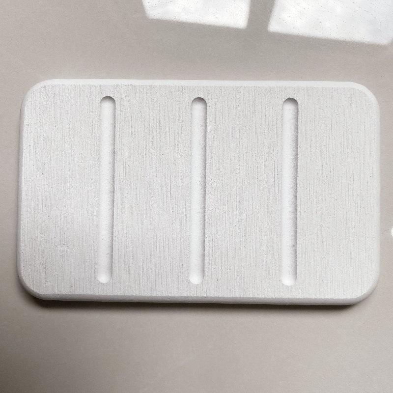 Diatomaceous Earth Soap Dish: Water-Absorbing Counter Rack and Draining Mat for Bathroom Toiletries.