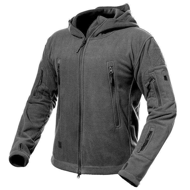 Winter Warme Fleece Militär Jacke Männer Multi Taschen Armee Taktische Wandern Outdoor Hoodie Oberbekleidung Mantel