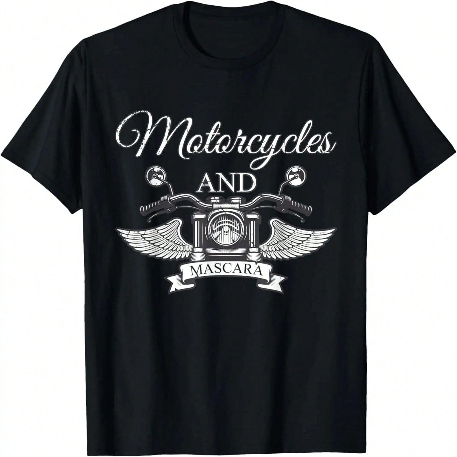 Funny Makeup Motorcycle Riding Wounisex Gift Mascara Biker T-Shirt S разноцветный