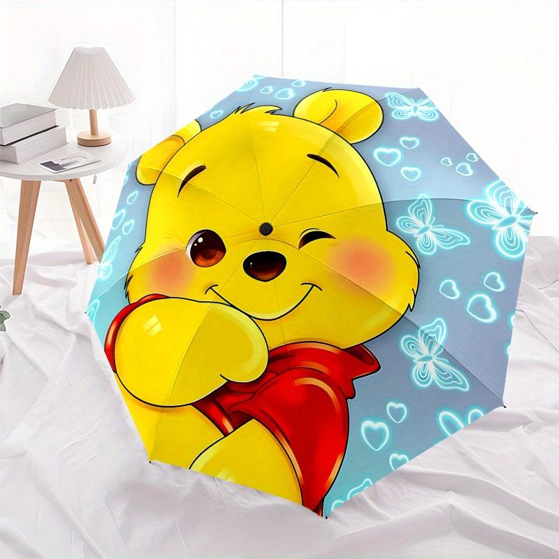 Winnie-the-Pooh,Honey Automatic Umbrella - Tri-fold Portable Umbrella, Best Holiday Gift for Men and Women, Durable Iron Frame, Playful Desi