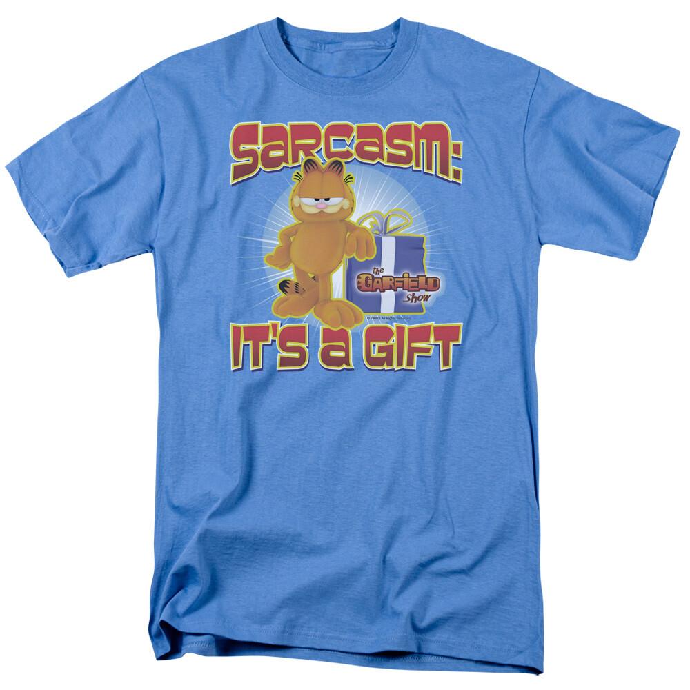 26 Garfield Sarcasm T Shirt Mens Licensed Cat Jim Davis Comics Tee Carolina Blue Unisex T-Shirt M