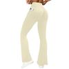 Damen Yoga-Hose mit hoher Taille und weitem Bein mit Taschen