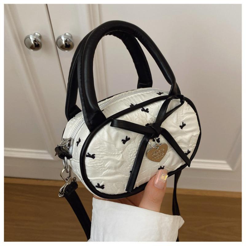 

Summer cute ballet messenger bag girls new small fresh pink bow shoulder change bag бежевый