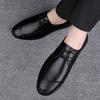 Men's Male Casual British Business Cow Genuine Leather Shoes  Flats Spring Autumn Offices Formal Shoes 2024 New