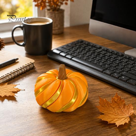 Fidget Toy for Anxiety 3D Printed Spiral Pumpkin Toy, Decompression Hand Spinner, Creative Calming Gadgets Sensory Desk Stress Relief And Halloween