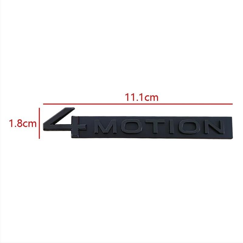 3D ABS Black 4 Motion Logo Letters Car Rear Trunk Emblem Badge Decal For Tayron Golf MK4 5 Tiguan 4motion Sticker Accessories