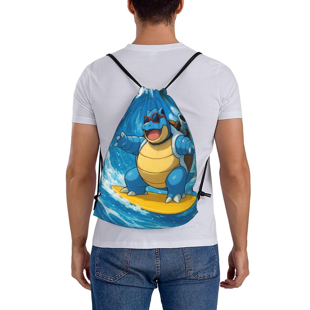 Custom S-Squirtles Drawstring Bag for Shopping Yoga Backpacks Men Women Cartoon Sports Gym Sackpack