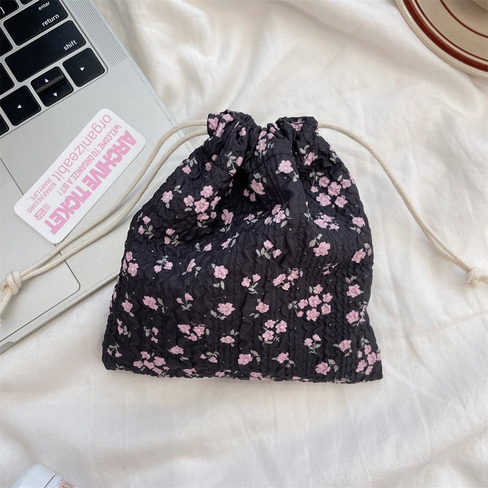 Cute Bear Cartoon Drawstring Pocket Women Drawstring Bags Cosmetic Bag Makeup Bag Large Capacity Coin Purse Coin Pouch