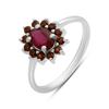 Silver Ring with Natural Ruby 1.467ct, Garnet, Item Weight 2.5 G (2198246)