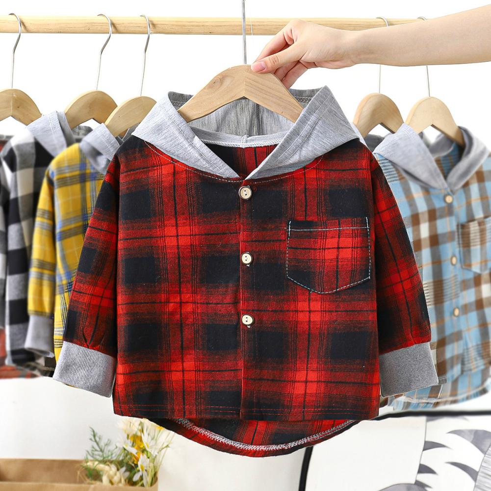 Peuter Jongens Shirts Met Lange Mouwen Geruite Overhemd Voor Kinderen Lente Herfst Kinderkleding Casual Katoenen Shirts Tops 1-7Y
