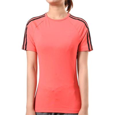 Damen Trainingsserie Mode Bequem Weich Hautfreundlich Schnelltrocknend Kurzarm Raglan T-Shirt Damen Tops Rot EH8724