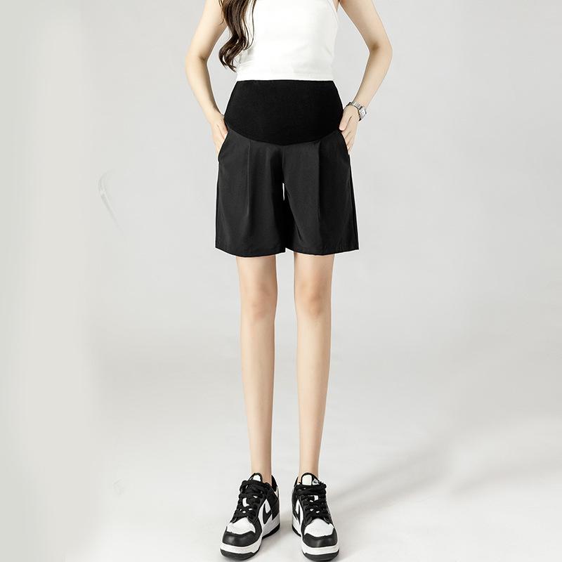High-Waist Maternity Support Shorts: Trendy, Casual Summer Leggings for Pregnant Women