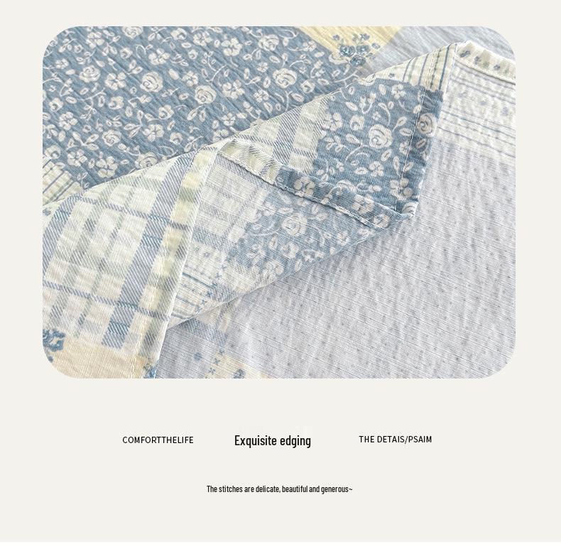 Class A Baby & Mom Double Layer Gauze Printed 3-Piece Bedding Set - Washed Cotton