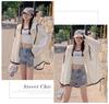 Women's Korean Style Hooded Sun Protection Jacket - Lightweight, Breathable, Long Sleeve, Loose Fit for Summer