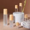 1/2/3/5/10Ml Cosmetic Container Roll On Glass Bottles For Essential Oil Empty Perfume Bottle Refillable Container With Wood Lid