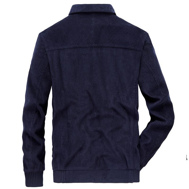 Stand Up Collar Jacket, Men's Spring and Autumn Corduroy Casual Men's Top