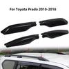4Pcs Glossy Black Roof Rack Rail End Cover Cap For Toyota Prado 2010-2018