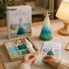 Sea Glass Art Projects for Adults DIY Christmas Tree Kit, 3D Coastal Xmas Craft Kit Creative Relaxing Holiday Activities with Pieces, Handmade