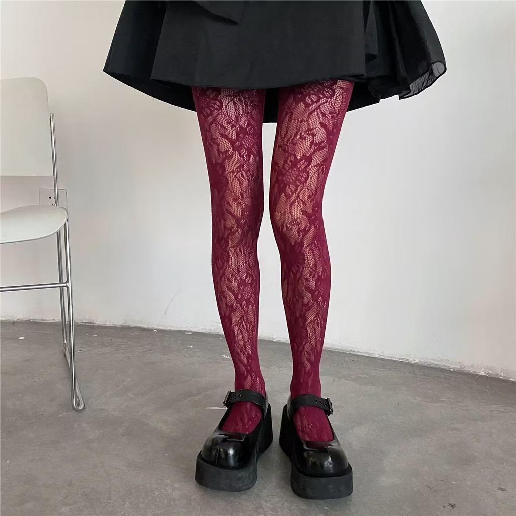 Slimming tights with retro patterns, versatile thin tights for hot girls
