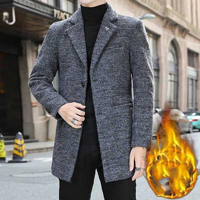 Men's Winter Thickened Warm Casual Coat Medium Long Jacket Loose Large Size Jacket