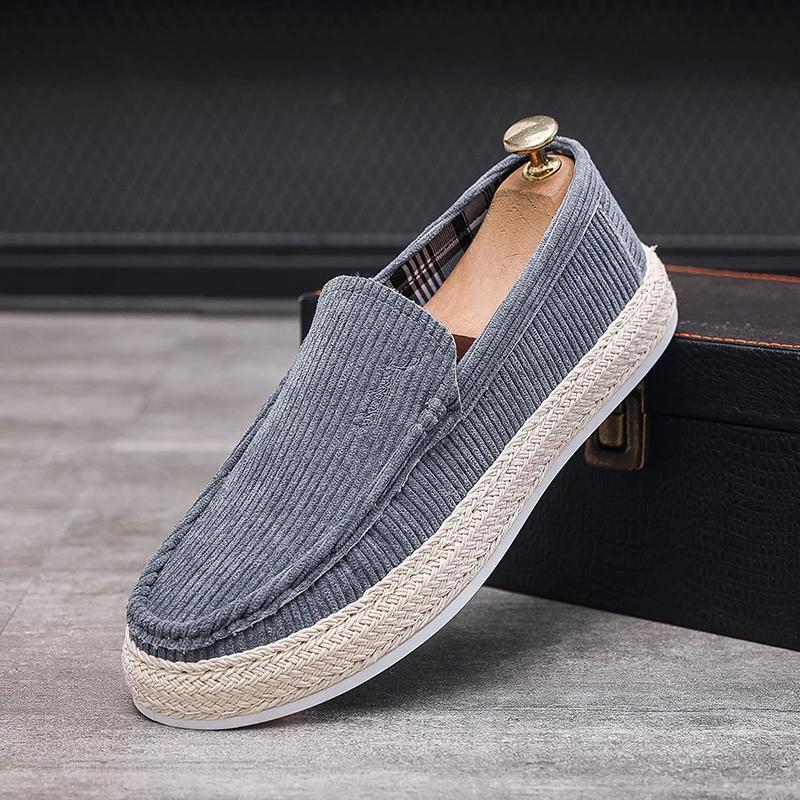 Fashion Dropshipping Canvas Sneakers Men Sport Casual Shoes for Men Summer Slip on Loafers Men man Chunky Comfortable Walking Shoes Male