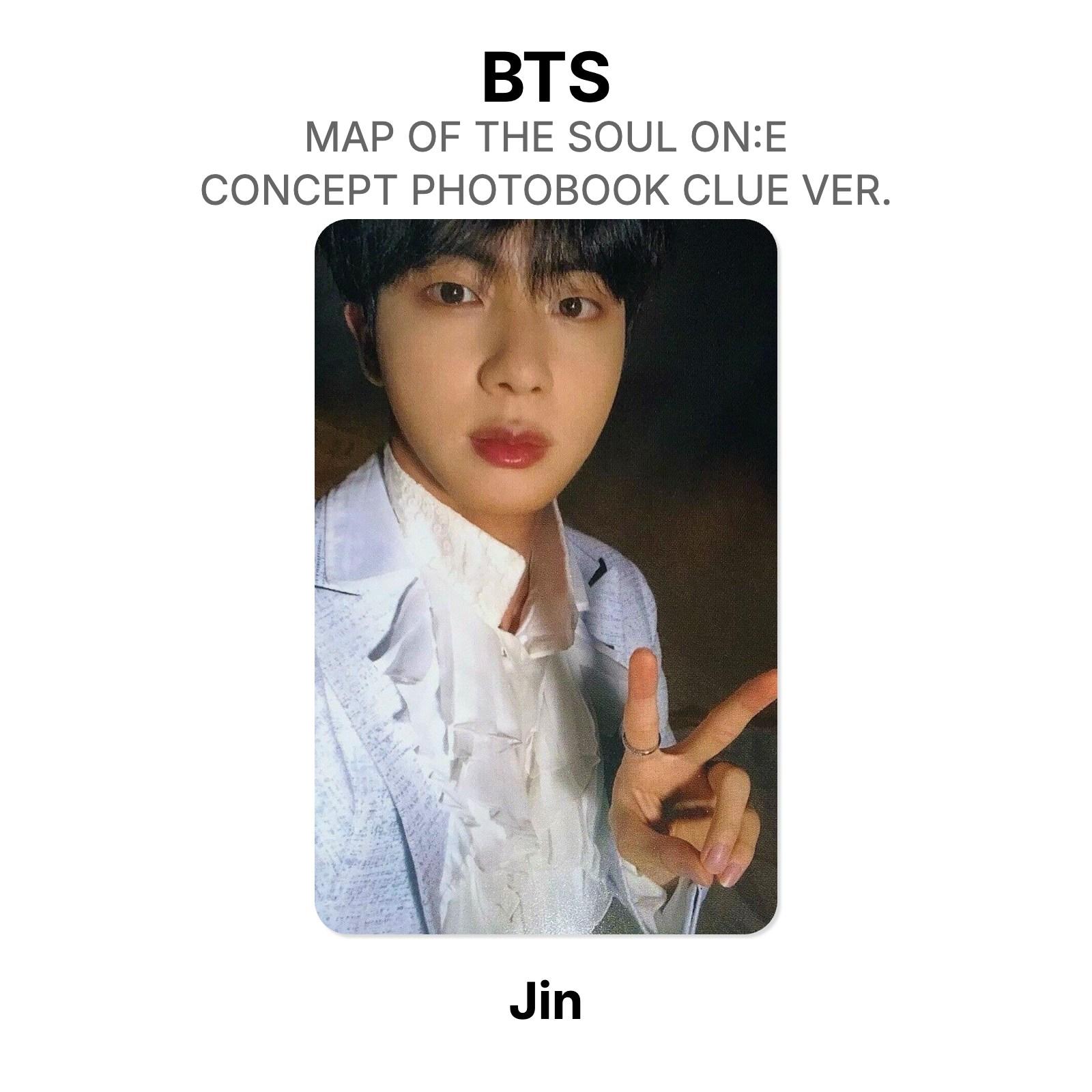 BTS КАРТА ДУШИ НА:E КОНЦЕПТ-ФОТОКНИГА CLUE ВЕРСИЯ. Официальная фотокарта Jin