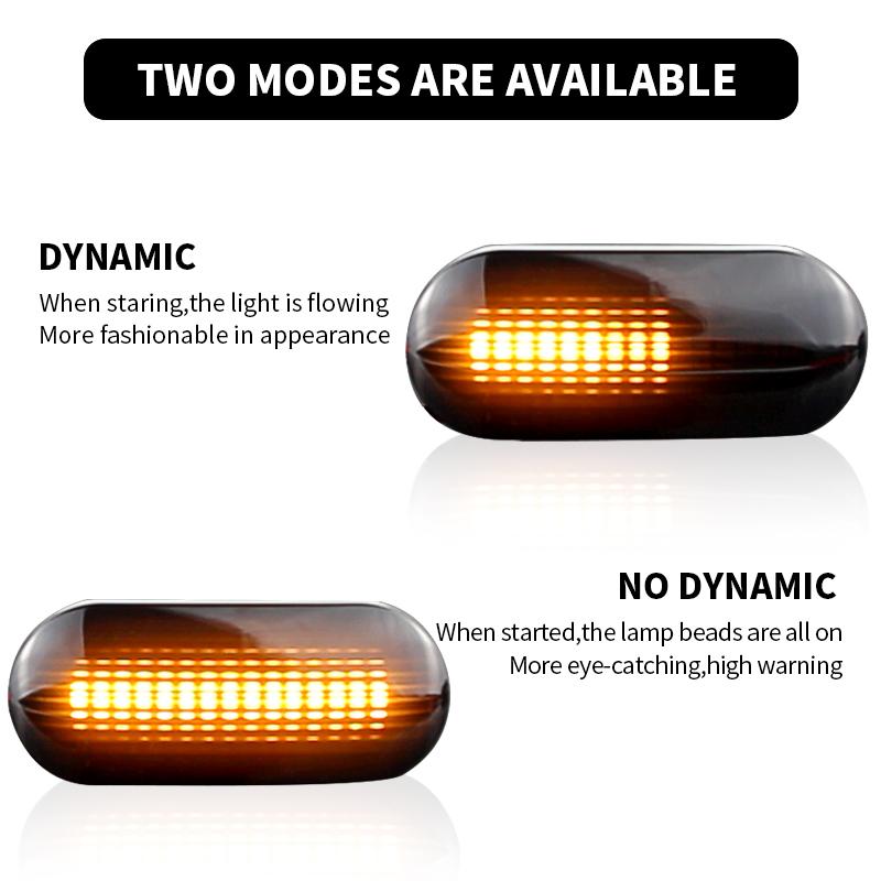 2pcs For SEAT Ibiza 6L 2002-2008 Cordoba Toledo Leon MK1 MK2 1996-2006 LED Dynamic Side Marker Light Turn Signal Light 14805294